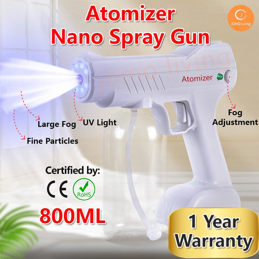 800ML Atomizer YJ01 Disinfectant Spray Gun Handheld Sanitizer Blue Ray Spray Gun