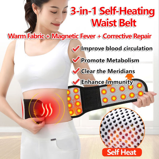 Self-heating Magnetic Waist Belt Tourmaline Self-heating Pain Relief Neck Back Massager Menstrual Heat Pad