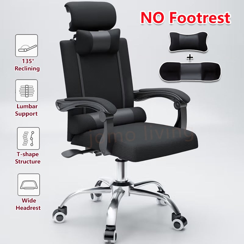 Ergonomic Comfort Office Chair Latex Cushion Backrest Lumbar