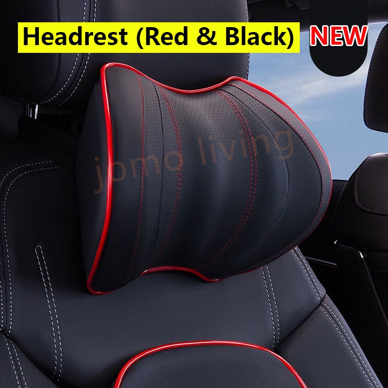 Memory Foam Waist Lumbar Neck Support Set Car Back Seat Cushion