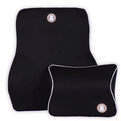 Memory Foam Waist Lumbar Neck Support Set Car Back Seat Cushion