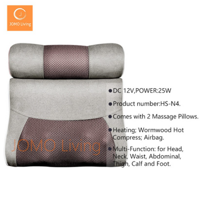 Double Combination Wormwood Electrical Massage Pillow Shoulder Neck Massager