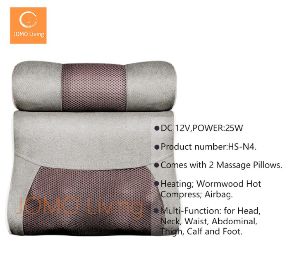 JOMO Double Combination Wormwood Electrical Massage Pillow Shoulder Neck Massager