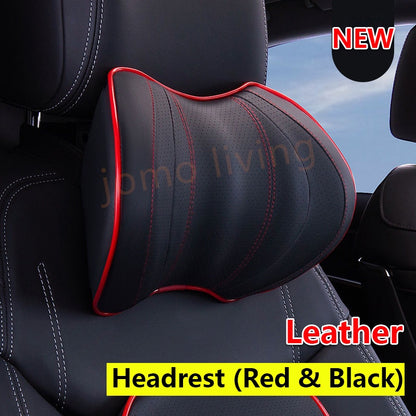 Memory Foam Waist Lumbar Neck Support Set Car Back Seat Cushion