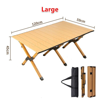 Egg Roll Foldable Table Outdoor Table Camping Picnic Table